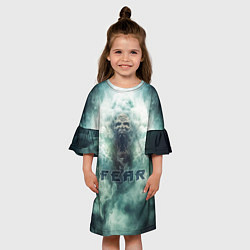 Платье клеш для девочки Страх демон, цвет: 3D-принт — фото 2