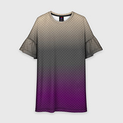Платье клеш для девочки Фиолетовый и серый дым - Хуф и Ся, цвет: 3D-принт