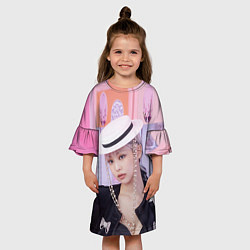 Платье клеш для девочки Ким Дженни, цвет: 3D-принт — фото 2