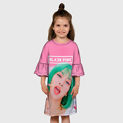 Платье клеш для девочки Blackpink ice cream, цвет: 3D-принт — фото 2