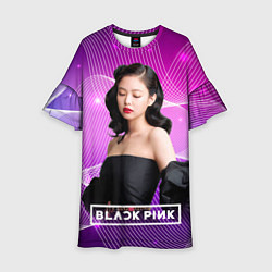 Платье клеш для девочки BlackPink Jennie, цвет: 3D-принт