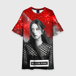 Детское платье Jisoo black red background