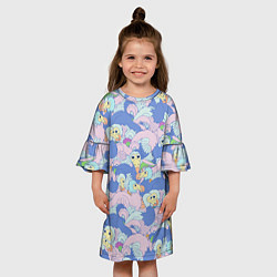 Платье клеш для девочки Грифончики, цвет: 3D-принт — фото 2
