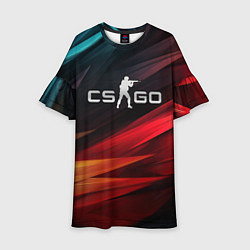 Детское платье CS GO dark abstract logo