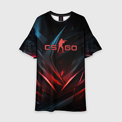 Детское платье CS GO dark red black