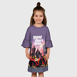 Платье клеш для девочки Grand Theft Auto - game, цвет: 3D-принт — фото 2