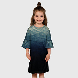 Платье клеш для девочки Мозаика водная гладь, цвет: 3D-принт — фото 2