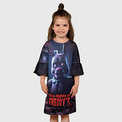 Платье клеш для девочки Five Nights at Freddys Bonnie, цвет: 3D-принт — фото 2