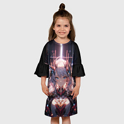 Платье клеш для девочки Киана Каслана - Honkai impact, цвет: 3D-принт — фото 2
