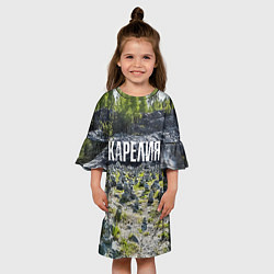 Платье клеш для девочки Карелия, цвет: 3D-принт — фото 2