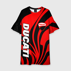 Детское платье Ducati - red stripes