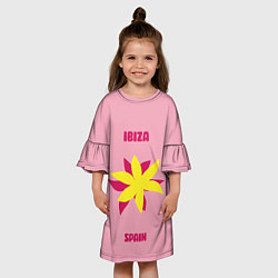 Платье клеш для девочки Ибица - Испания, цвет: 3D-принт — фото 2