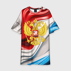 Детское платье Герб России на фоне флага