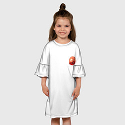 Платье клеш для девочки Сакура в Огне Заката, цвет: 3D-принт — фото 2