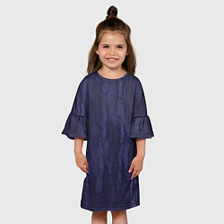 Платье клеш для девочки Синяя кора, цвет: 3D-принт — фото 2