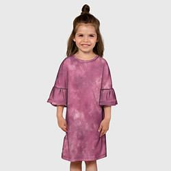 Платье клеш для девочки Текстура родонита, цвет: 3D-принт — фото 2