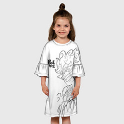 Платье клеш для девочки Ван пис - Луффи гир 5, цвет: 3D-принт — фото 2