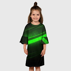 Платье клеш для девочки Green line, цвет: 3D-принт — фото 2