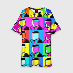 Платье клеш для девочки Pop art - abstraction - vogue, цвет: 3D-принт