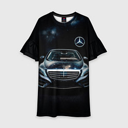 Платье клеш для девочки Mercedes Benz, цвет: 3D-принт