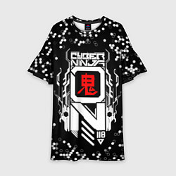 Детское платье Технологический узор - Кибер ниндзя