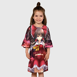 Платье клеш для девочки Touhou Project Рейму, цвет: 3D-принт — фото 2