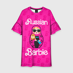 Платье клеш для девочки Barbie russian, цвет: 3D-принт