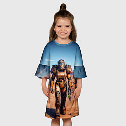 Платье клеш для девочки Fallout power, цвет: 3D-принт — фото 2
