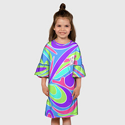Платье клеш для девочки Костюм Barbie Totally Ultra Hair brunette, цвет: 3D-принт — фото 2