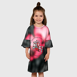 Платье клеш для девочки Беларусь земля свободы, цвет: 3D-принт — фото 2