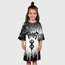 Платье клеш для девочки Berserk logo symbol, цвет: 3D-принт — фото 2