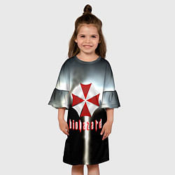 Платье клеш для девочки Raccoon city, цвет: 3D-принт — фото 2