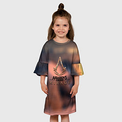 Платье клеш для девочки Ассасин мираж, цвет: 3D-принт — фото 2