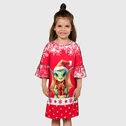 Платье клеш для девочки Дракон с подарком - 2024, цвет: 3D-принт — фото 2