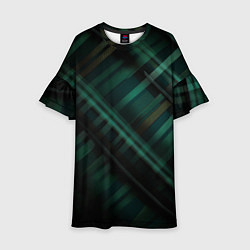 Детское платье Тёмно-зелёная шотландская клетка