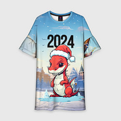 Детское платье Новогодний дракон 2024