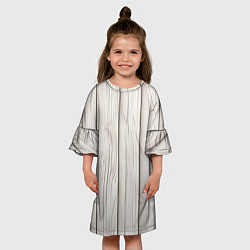Платье клеш для девочки Паттерн светлое дерево - нейросеть, цвет: 3D-принт — фото 2
