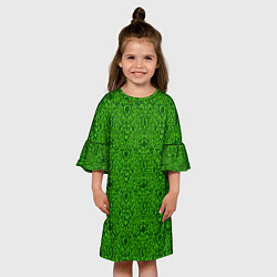 Платье клеш для девочки Shrek: Pattern, цвет: 3D-принт — фото 2