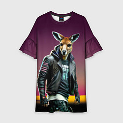 Детское платье Cool kangaroo - ai art