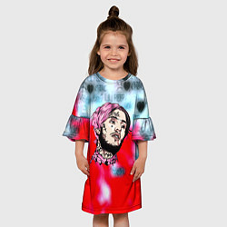 Платье клеш для девочки Lil peep steel rap, цвет: 3D-принт — фото 2