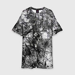 Детское платье Белый лес камуфляж