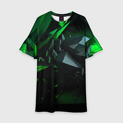 Детское платье Гармония зеленого хаоса