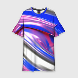 Детское платье Вязкая абстракция в фиолетовых оттенках