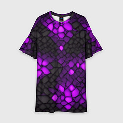 Детское платье Фиолетовый трескающийся камень