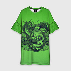 Детское платье Дракон и Дед Мороз азиат