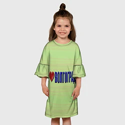 Платье клеш для девочки Патриот Волгограда, цвет: 3D-принт — фото 2