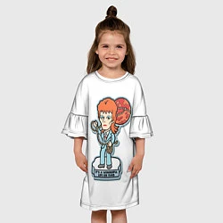 Платье клеш для девочки David Bowie - Life on Mars, цвет: 3D-принт — фото 2