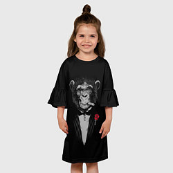 Платье клеш для девочки Monkey business, цвет: 3D-принт — фото 2