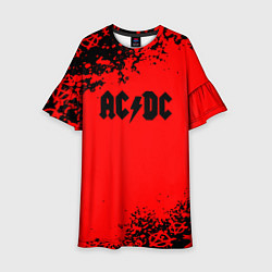 Детское платье AC DC skull rock краски