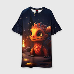 Детское платье Сияющий ледяной дракон